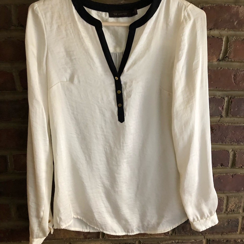 Long sleeve dress shirt with Henley style top